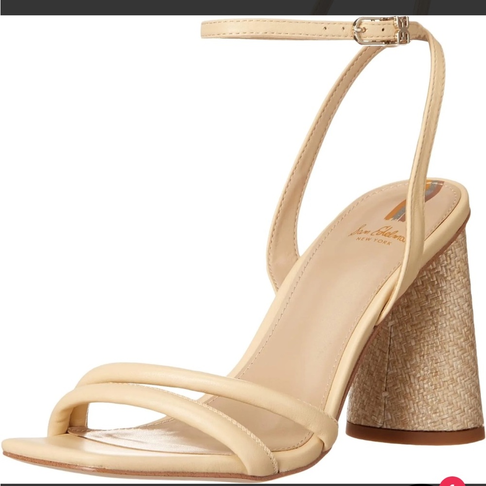 Worn once Sam Edelman Kia Block sandal, Eggshell leather